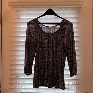 Michael Kors navy print blouse